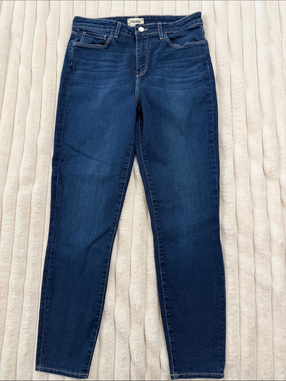 L'AGENCE Women's Dark Blue Straight Leg Jeans